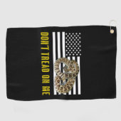 Niet op mij tikken golfhanddoek (Horizontaal)