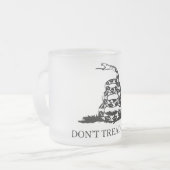 Niet op mij tikken matglas koffiemok (Voorkant links)