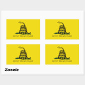Niet op mij tikken rechthoekige sticker (Vel)