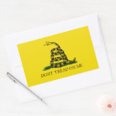 Niet op mij tikken rechthoekige sticker (Envelop)