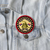 Niet op mij tikken ronde button 7,6 cm (In situ)