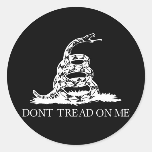 Niet op mij tikken ronde sticker (Voorkant)