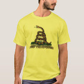 Niet op mij tikken t-shirt (Voorkant)