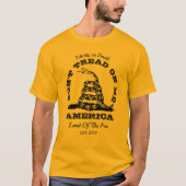 Niet op mij tikken t-shirt (Voorkant)