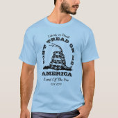 Niet op mij tikken t-shirt (Voorkant)