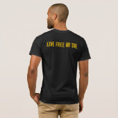 Niet op mij tikken t-shirt (Achterkant volledig)
