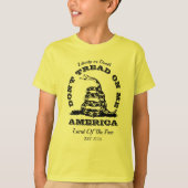 Niet op mij tikken t-shirt (Voorkant)