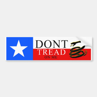 Niet op mij tikken - TEXAS Bumpersticker