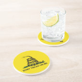 Niet op mij tikken zandsteen onderzetter (Zijkant)