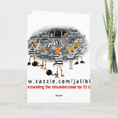 Niet op mijn agenda: Jailbird-kaart Kaart (Achterkant)