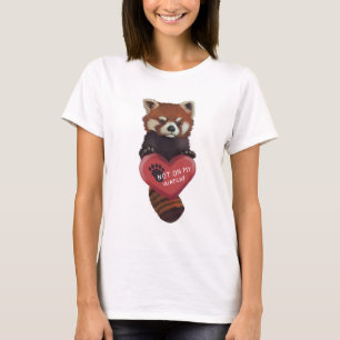 Niet op mijn horloge - Red Panda met hart T-shirt