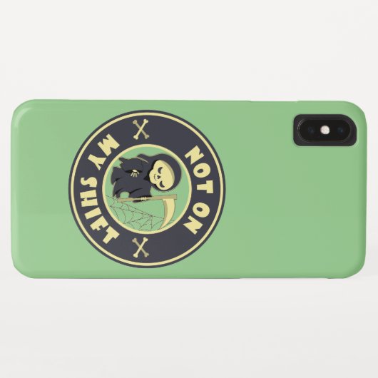 Niet op mijn shift Grim Reaper Halloween quote Case-Mate iPhone Case (Achterkant (horizontaal))