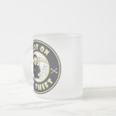 Niet op mijn shift Grim Reaper Halloween quote Matglas Koffiemok (Voorkant links)