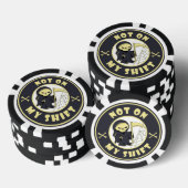 Niet op mijn shift Grim Reaper Halloween quote Poker Chips (Opstapeling)