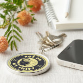 Niet op mijn shift Grim Reaper Halloween quote Sleutelhanger (Zijkant)