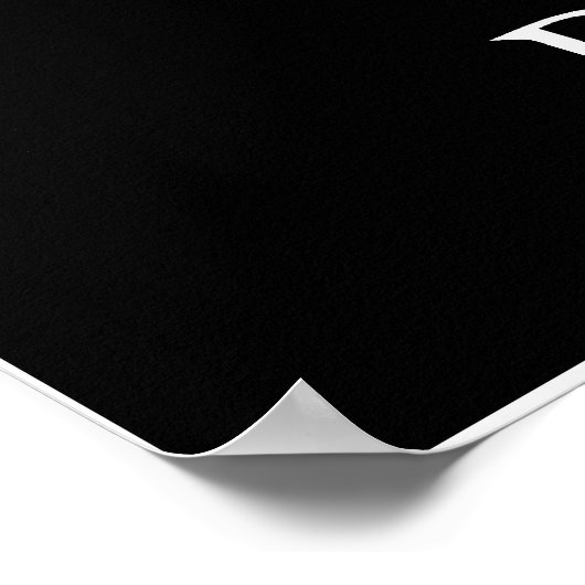 Niet op mijn vlag tikken — zwart en wit poster (Hoek)