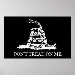Niet op mijn vlag tikken — zwart en wit poster