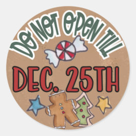 Niet open tot 25 december Sticker
