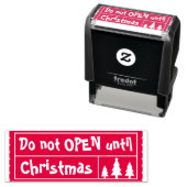 Niet openen · Christmas Trees First Winter Ticket Zelfinktende Stempel (In situ)