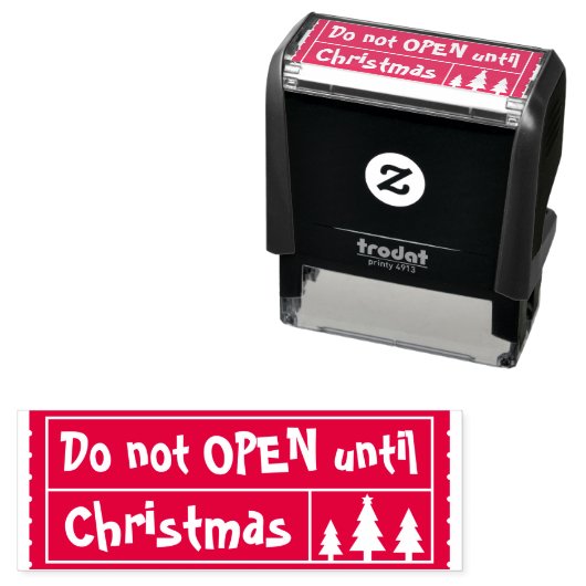 Niet openen · Christmas Trees First Winter Ticket Zelfinktende Stempel (In situ)