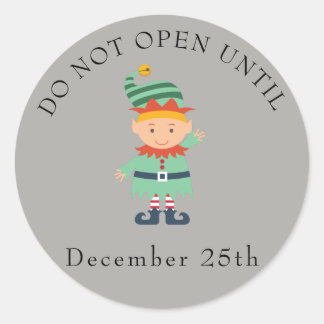 Niet openen elf ronde sticker