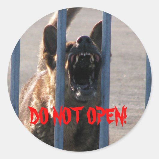 Niet openen ronde sticker (Voorkant)