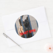Niet openen ronde sticker (Envelop)