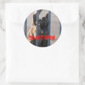 Niet openen ronde sticker (Tas)