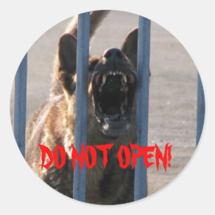 Niet openen ronde sticker