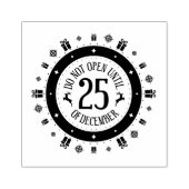 Niet openen tot 25 dec. Rubber stempel (Afrduk)