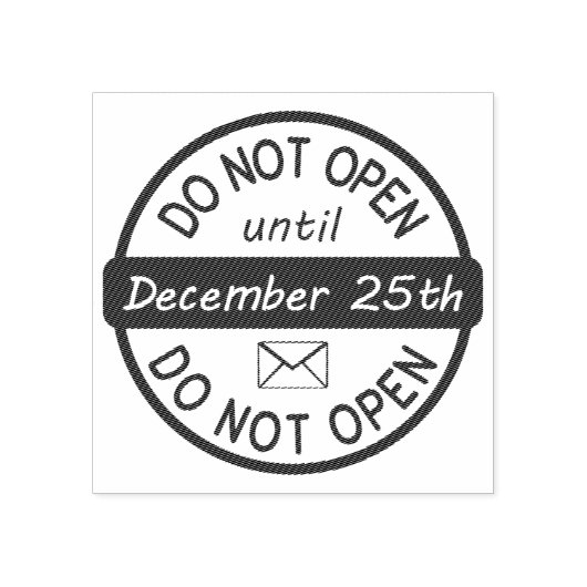 NIET OPENEN TOT 25 DEC RUBBERSTEMPEL (Afrduk)