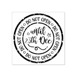 NIET OPENEN TOT 25 DEC RUBBERSTEMPEL