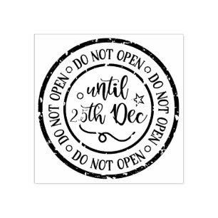 NIET OPENEN TOT 25 DEC RUBBERSTEMPEL