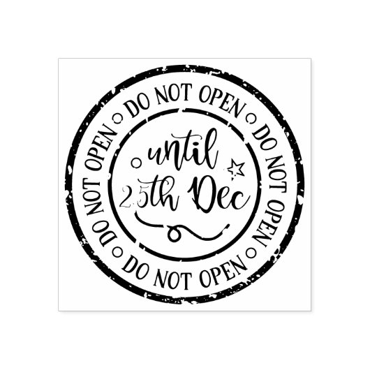 NIET OPENEN TOT 25 DEC RUBBERSTEMPEL (Afrduk)