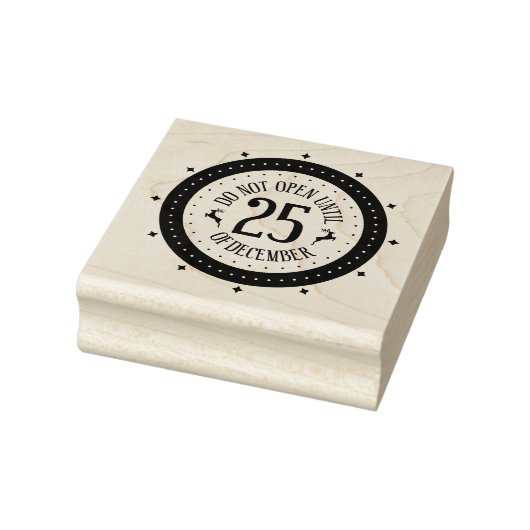 Niet openen tot 25 dec rubberstempel (Stempel)