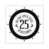 Niet openen tot 25 dec. rubberstempel (Afrduk)