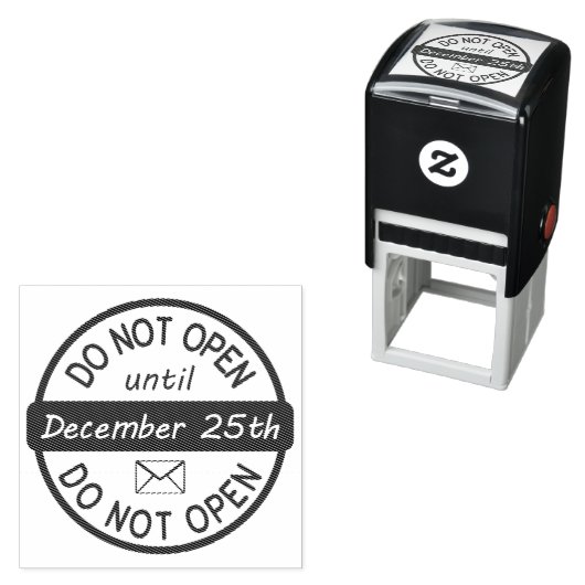 NIET OPENEN TOT 25 DEC ZELFINKTENDE STEMPEL (In situ)