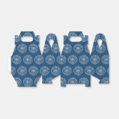 Niet openen tot 25 december Blue Favor Box Bedankdoosjes (Uitgevouwen)