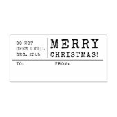 Niet Openen Tot 25 December Kerst Geschenk Rubberstempel (Afrduk)