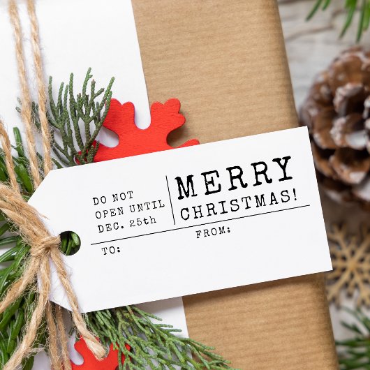 Niet Openen Tot 25 December Kerst Geschenk Rubberstempel