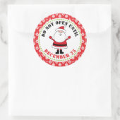 Niet openen tot 25 december Kerst stickers (Tas)