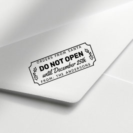 Niet openen tot 25 december Kerstmis Zelfinktende Stempel