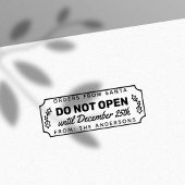 Niet openen tot 25 december Kerstmis Zelfinktende Stempel