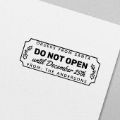 Niet openen tot 25 december Kerstmis Zelfinktende Stempel