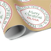 Niet openen tot 25 december met Kerstmis Cadeaupapier (Rol Hoek)