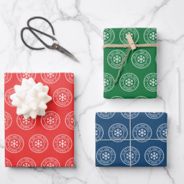 Niet Openen Tot 25 December Rood, Groen en Blauw Inpakpapier Vel