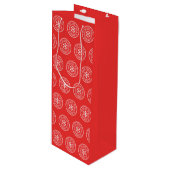 Niet openen tot 25 december Rood Wijn Cadeautas (Voorkant Gekanteld)
