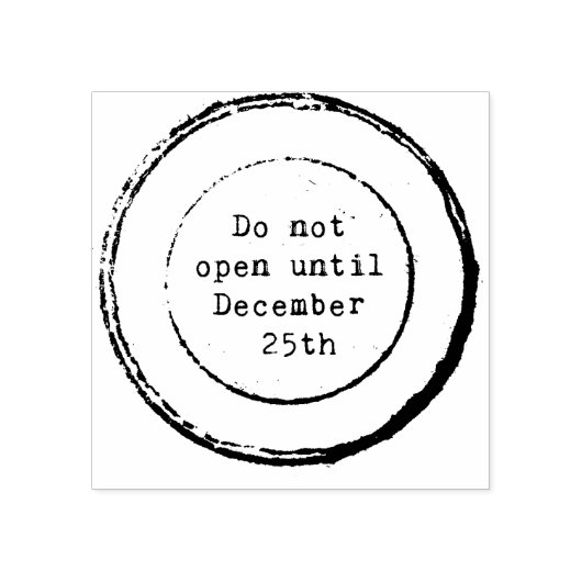 Niet openen tot 25 december rubberstempel (Afrduk)