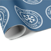 Niet openen tot blauw kerstpapier cadeaupapier (Rol Hoek)