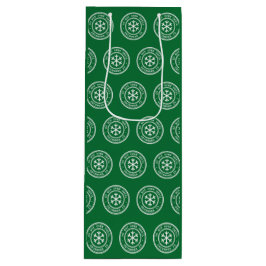 Niet openen tot de groene kerst wijn cadeautas